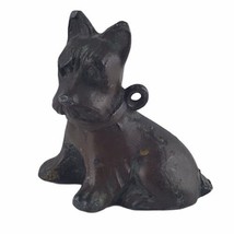 Vintage 1930s Bronze Scottish Terrier Scotty Dog Patinated Metal Charm Or Fob  - £18.57 GBP
