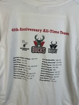 Vintage Milwaukee Bucks T Shirt NBA Playoffs 2008 40th Anniversary Team XL - £49.18 GBP