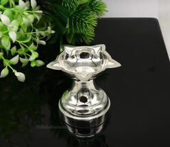 925 sterling silver  oil lamp silver diya, deepak pooja article su404 - $147.50