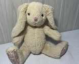 Pier 1 One Imports Tan Beige Cream Hopper Bunny Rabbit Plush pink floral... - $9.89