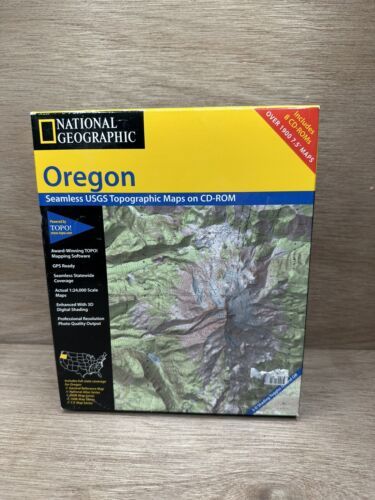 TOPO! National Geographic Topographic Maps Oregon PC Mac (CD-ROM) - $39.60