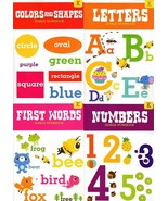 Kindergarten Educational Workbooks With Sticker Sheet - Set of 4 Books - v3 - £12.76 GBP