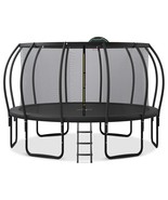15FT Trampoline with Enclosure, Basketball Hoop &amp; Stakes - $737.18 CAD