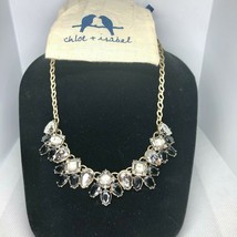 Chloe + Isabel Midnight Palace Collar Necklace Black Crystals EUC - £55.06 GBP