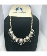 Chloe + Isabel Midnight Palace Collar Necklace Black Crystals EUC - £54.18 GBP