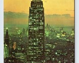 Empire State Building at Sunset New York City NY NYC UNP Chrome Postcard P1 - $2.92