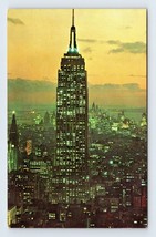 Empire State Building at Sunset New York City NY NYC UNP Chrome Postcard P1 - £2.28 GBP