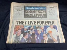 Honolulu Star Bulletin December 7, 1991 Pearl Harbor Remembrance Paper - £17.86 GBP