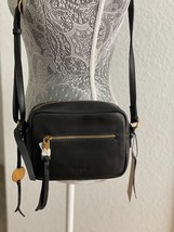 MARGOT New York Lena Camera Black Leather Crossbody Bag Orig.$125 NWT - £48.10 GBP