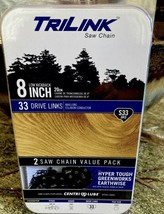 Trilink Saw Chain 8&quot; S33 .043  33 Drive Links Hyper Tough 14333X2TLW 2 Per Pack - $6.99