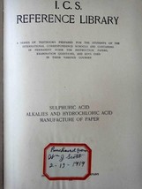 1910 Antique Ics Ref Library Acid Alkalies Paper 199 - £33.10 GBP