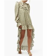 WEWOREWHAT Revolve Tiered Ruffle High Low Dress floral print green size ... - $114.29 CAD