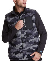 Champion Men&#39;s High Pile Reversible Fleece Vest in Camo Ammo Grey-Size M... - $36.99