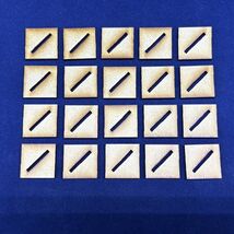 32mm Square Slotted MDF Wooden Bases (x20) Laser Cut FAST SHIPPING US SE... - $3.22