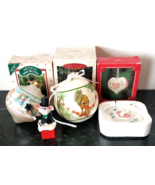 Lot of 4 Vintage HALLMARK CHRISTMAS ORNAMENTS Keepsake - $19.57 CAD