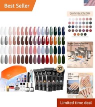 Professional Poly Nail Gel Set - 33 Pieces with UV Lamp &amp; Glitter for Na... - $60.00