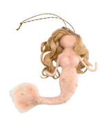 Mermaid LHA40 Catalina Woolie Friend Felted Sheep Wool Ornament Coral Pi... - $22.91 CAD