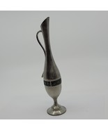 Etain Pewter Bud Vase. Vintage. Made in Thailand.  9.5&quot; tall. Pre-owned  - $16.46 CAD
