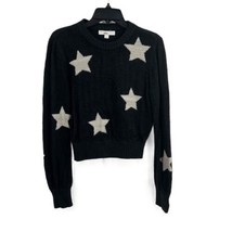 Spiritual Gangster Black Star Pattern Chenille Pullover Sweater  Extra Small - $47.29