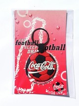 Coca Cola 98 World Cup Soccer Ball Shaped Rubber Keychain Key Ring - New... - £9.35 GBP