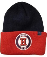 Houston City Name Adult Size 2-Tone Winter Knit Beanie Hat (Navy/Red) - £16.20 GBP