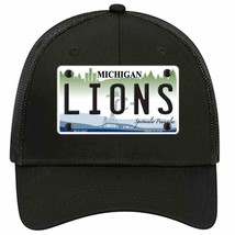 Lions Michigan State Novelty Black Mesh License Plate Hat - £22.80 GBP