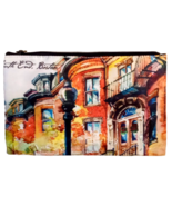 Newton Street South End Boston Artwork Clutch Make Up Bag 5x8&quot; Zipper Cl... - $560.27 MXN