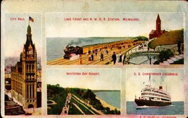 E.C. Kropp Vintage POSTCARD- MULTI-VIEW(4) Of Milwaukee, Wisconsin BK62 - £4.63 GBP