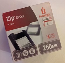 8 Pack Zip Drive 250 MB Disks Mac PC Formatted 32628 iOmega NEW - £27.64 GBP