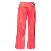 Cache Red 3&quot; Waist Band Silver Metal Buckle Self Belt Crop Pant Stretch ... - $35.20