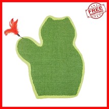 Catnip Sisal Scratch Pad - Stylish Cactus Design with Toy Attachment - $633.03 MXN
