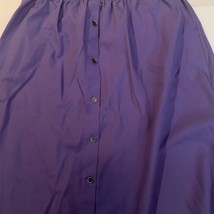 Roamans Elastic Waist Front Button Size 26 Purple Skirt  #27-0101 - $16.83