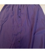 Roamans Elastic Waist Front Button Size 26 Purple Skirt  #27-0101 - £12.62 GBP