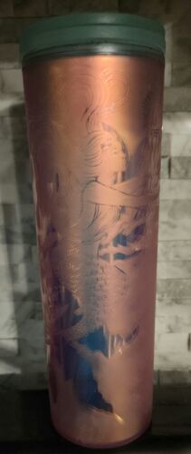 Starbucks 2022 Spring Soft Touch Iridescent Mermaid Siren 16 Oz Tumbler - $34.55