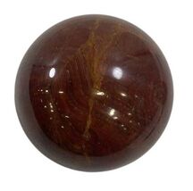 Polished Brown Stone Sphere on Stand Decorative Home Accent 6" Height image 2