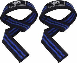 Ten Athletes Weight Lifting Straps (Pair) Wrist Support Straps Blue/Black - £9.95 GBP