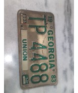 Vintage 1983 Georgia Union County License Plate TP 4488 Expired - £10.12 GBP