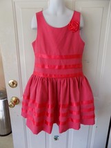 Bonnie Jean Pink Dress W/Rose Size 10 Girl's EUC - $18.98