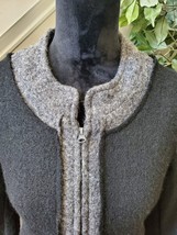 For Cynthia Women Gray 100% Wool Long Sleeve Full Zip Casual Jacket Size... - $38.00