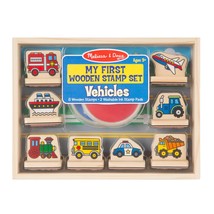 Melissa & Doug My First Wooden Stamp Set - Vehicles - Kids Art Projects, Stamps  - £29.08 GBP