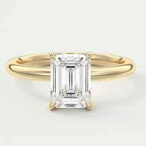 Emerald Cut White Lab Diamond Engagement Ring 1.60CT 925 Silver Wedding Ring - £98.20 GBP
