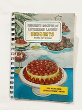 Favorite Recipes of Lutheran Ladies, Desserts  Party Bev, 2000 Recipes, Vtg Book - £12.58 GBP