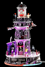 Lemax Spooky Town Point Dread Lighthouse LED Lights Animation Halloween Village - £90.52 GBP