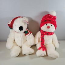 TY Beanie Buddies Snowboy and Holiday Bear Style 5700 14.5 inch 1997 199... - $21.98
