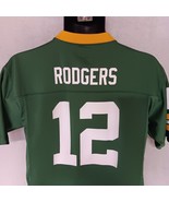 Reebok Aaron Rodgers Green Bay Packers Football Jersey Large Boys Green #12 - $14.95