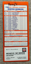 1988 DENVER BRONCOS HANGIT PHILLIPS 66 FOOTBALL SCHEDULE - £11.21 GBP