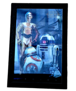 Star Wars The Force Awakens Framed 3D Print Lenticular Droid R2D2 C3PO B... - $17.58 CAD
