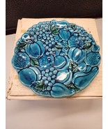 Boxed Set Of 4 Vintage  Inarco &quot;Indigo Mood&quot; Plate Japan Embossed 9.5&quot; 3445 - $31.49