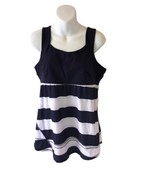 Lululemon Workout Athletic Yoga Striped Navy Blue &amp; White Color Tank Top... - £16.04 GBP