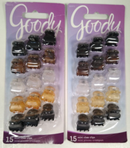 Goody Mini Claw Hair Clips 15 pc Lot of 2 #80472 1/2&quot; wide - £11.70 GBP